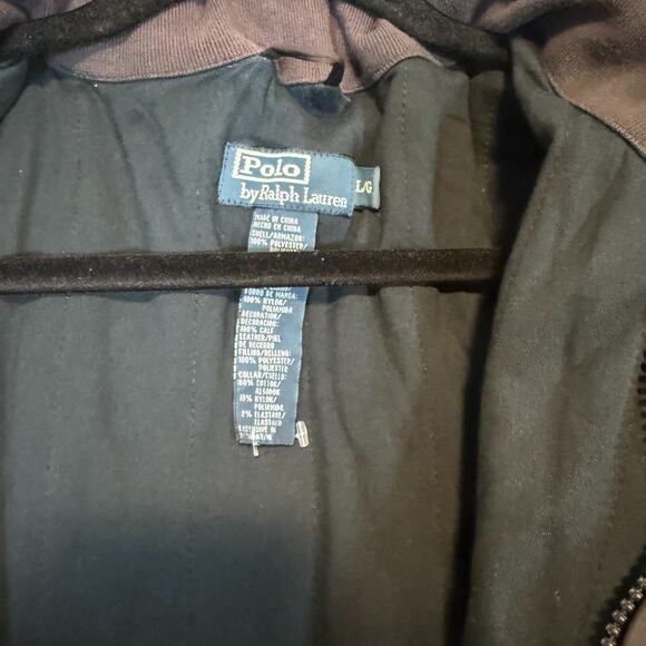 Polo Ralph Lauren Jacket Mens Large Black Zip Up Pony Softshell Vintage Y2K - Picture 11 of 14